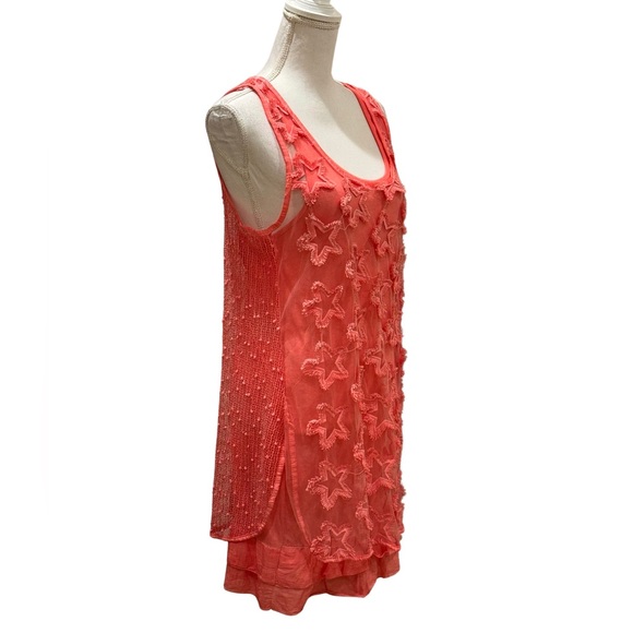 NWT Inizio Pink Magic Lagenlook dress. Made in Italy.  Coral color.  Medium - Picture 4 of 8